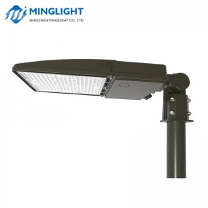 LED ShoeBox parking lot light pole street light with Motion sensor & photocell IP65